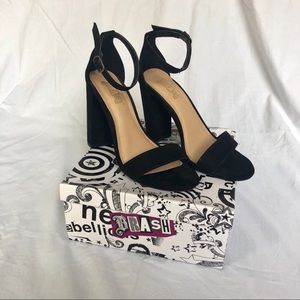 Black Suede Block Heels